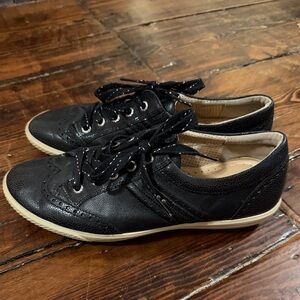 Black Lace-Up Sneakers